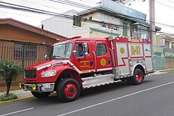 Camión de bomberos en Costa Rica