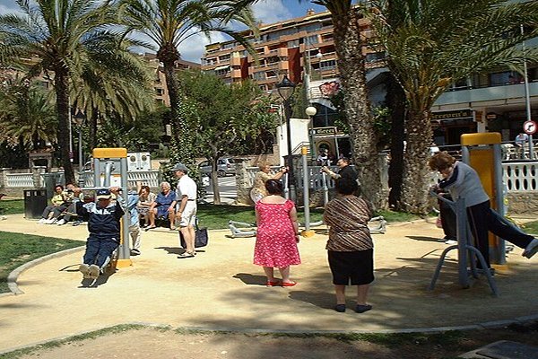 Pensiones Jubilados haciendo ejercicio