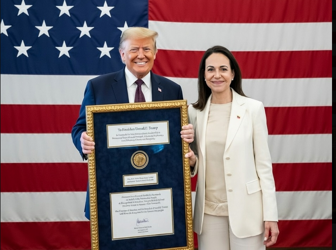 Trump bombardeó Caracas pero Machado le entrega su medalla del Nobel de la Paz
