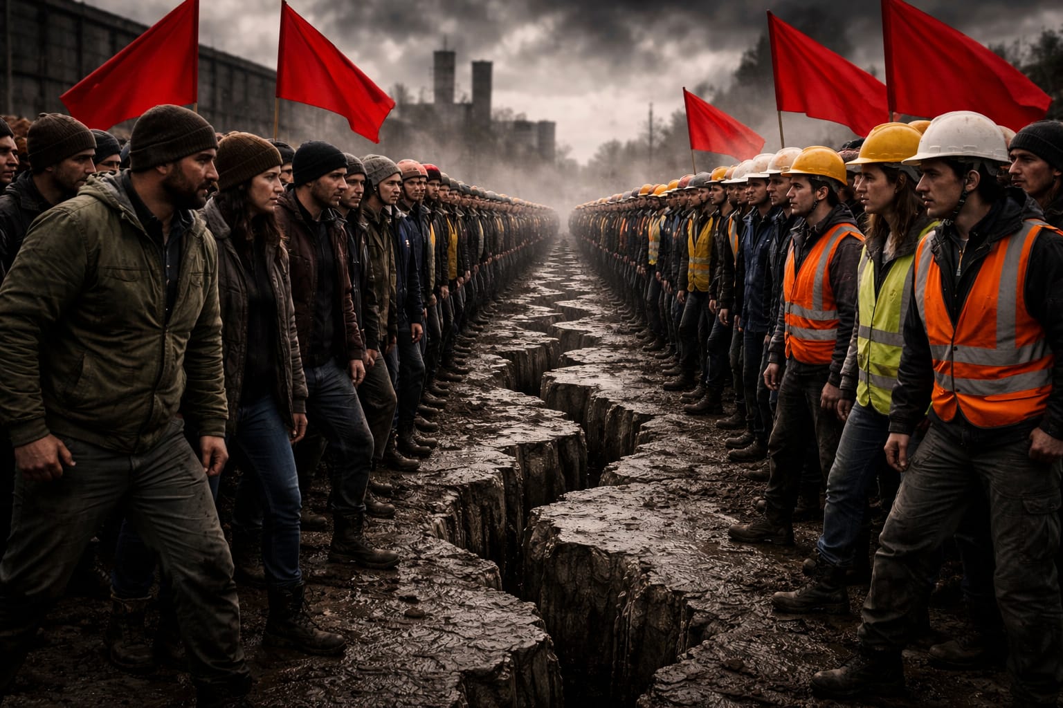 Trabajadores divididos