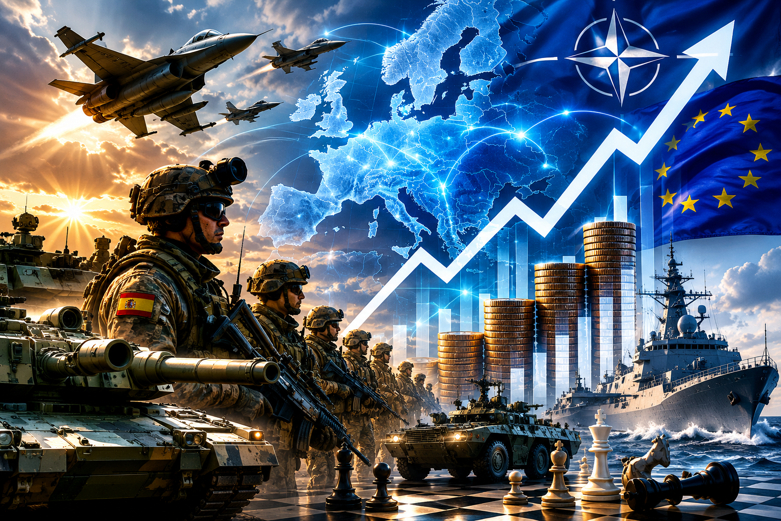 España lidera el aumento del gasto militar mientras Europa acelera su rearme en 2025