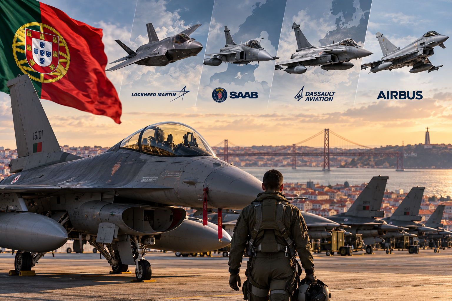 Portugal continua sem decidir a substituição dos seus F-16: quatro fabricantes competem por um concurso que ainda não foi aberto